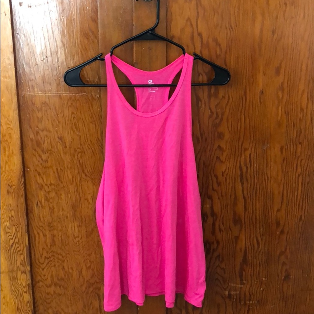 Neon pink gap fit breathe air athletic tank